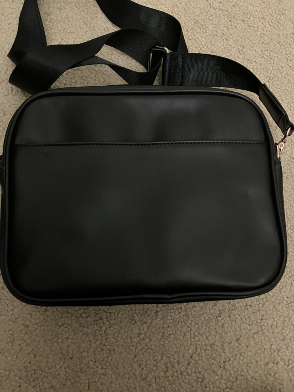 Goth Demon moon bunny crossbody bag, unique artsy design, macabre sketched art - Picture 8 of 15